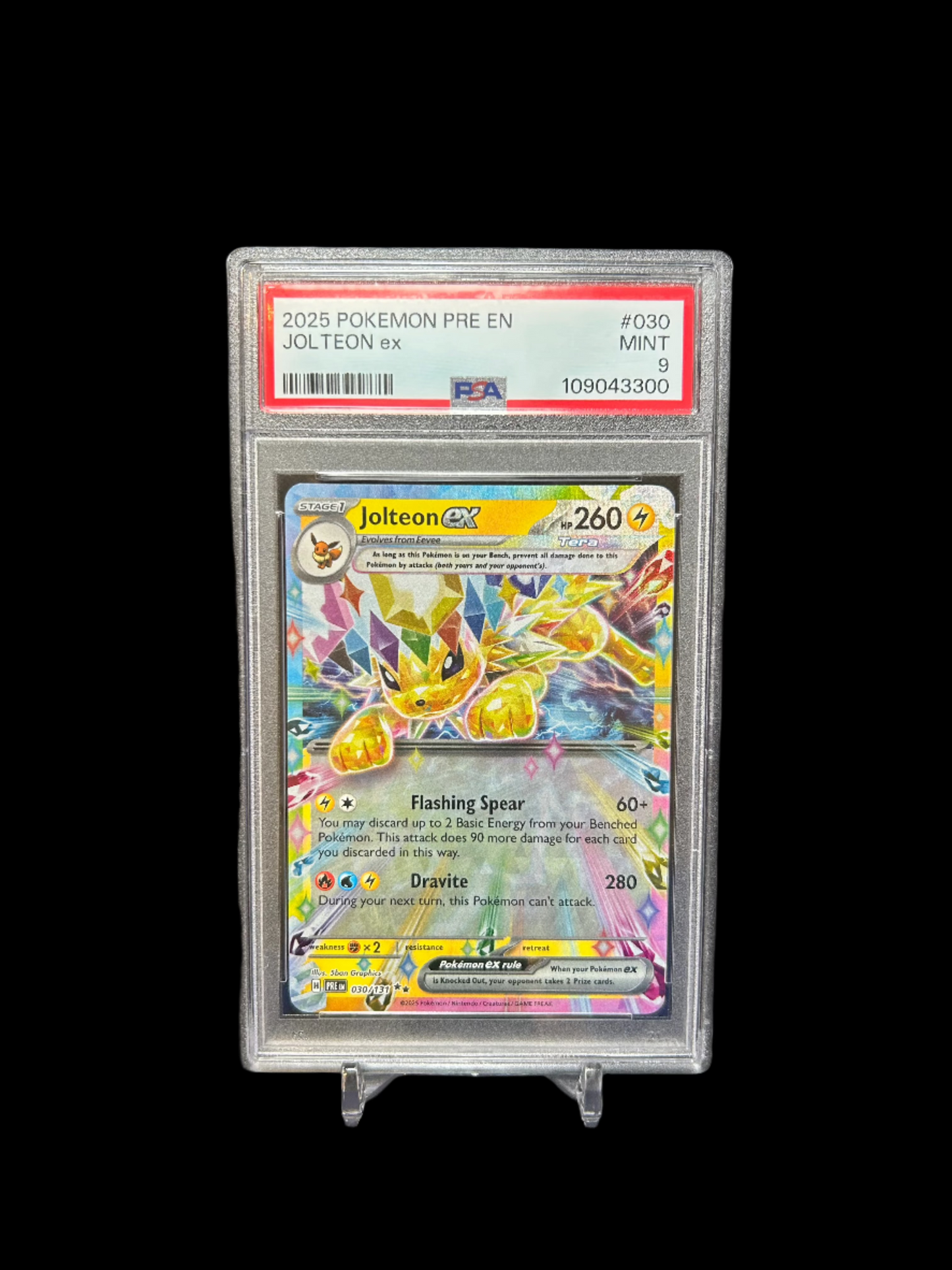 PSA MINT 9 - Jolteon ex | English Prismatic Evolutions | 30/131