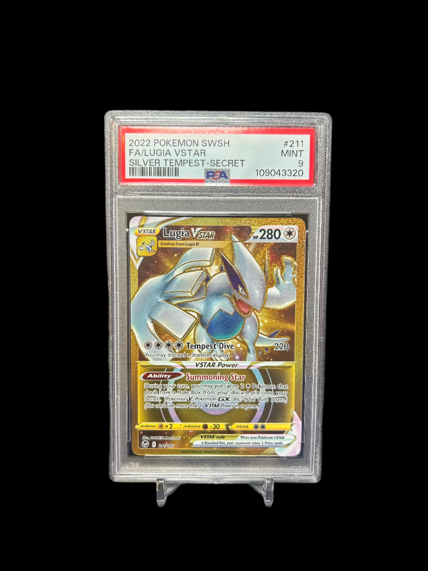 PSA MINT 9 - Lugia Vstar | English Silver Tempest | 211/195