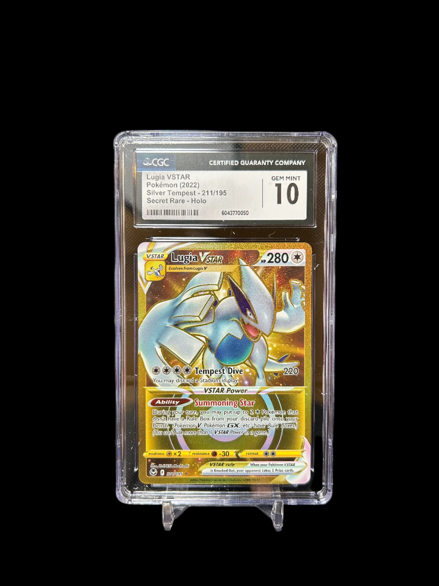 CGC GEM MINT 10 - Lugia Vstar | English Silver Tempest | 211/195