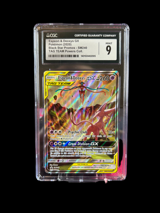 CGC Mint 9 Espeon&Deoxys GX TAG TEAM | Black Star Promo SM240