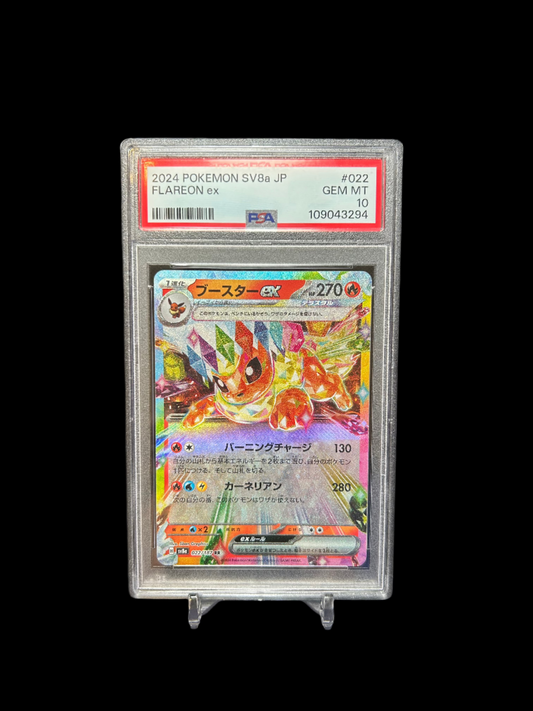 PSA GEM MT 10 - Flareon ex | Japanese Terastal Festival | 22/187