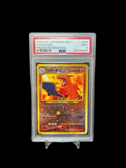 PSA MINT 9 - Charizard Neo Premium File 2 | Japanese Promo | 006