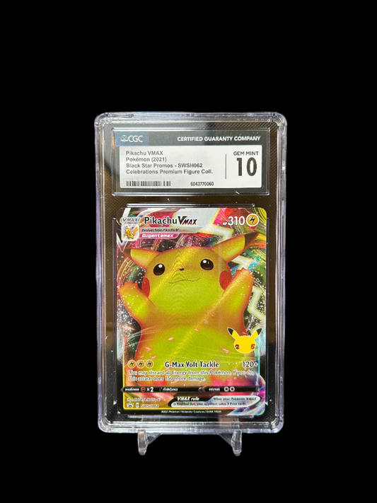 CGC GEM MINT 10 - Pikcahu Vmax | English Pokemon Celebrations | SWSH062