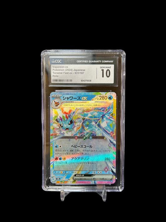 CGC GEM MINT 10 - Vaporeon ex | Japanese Terastal Festival | 31/187