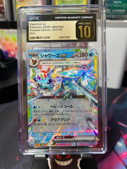 CGC PRISTINE 10 - Vaporen ex | Japanese Terastal Festival | 31/187