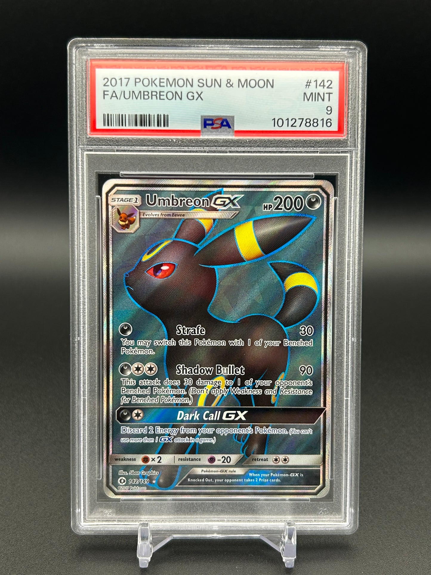 PSA MINT 9 - Umbreon GX (Full Art) - SM Base Set (SM01)