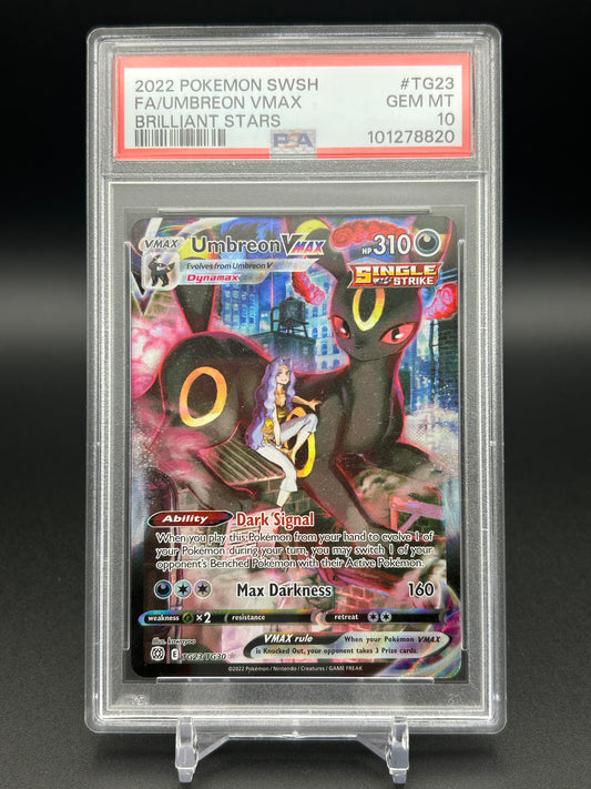 PSA GEM MINT 10 - Umbreon VMAX - Brilliant Stars - TG23/TG30