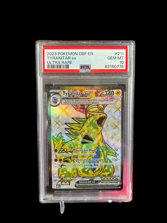 PSA Gem Mt 10 Tyranitar ex | Obsidian Flames 211/197